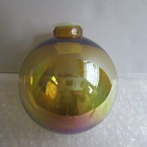 1  Barcana Canada Shatterproof Plastic Globe Light Cover~Gold/Yellow Iridescent